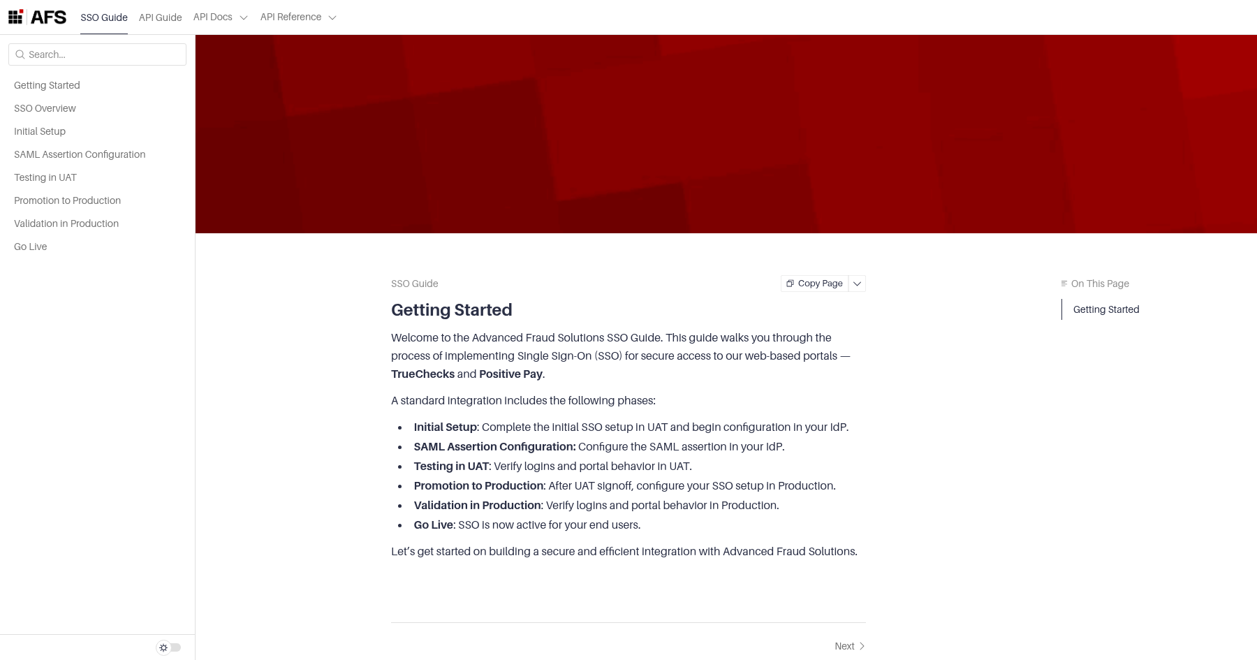 Positive Pay API