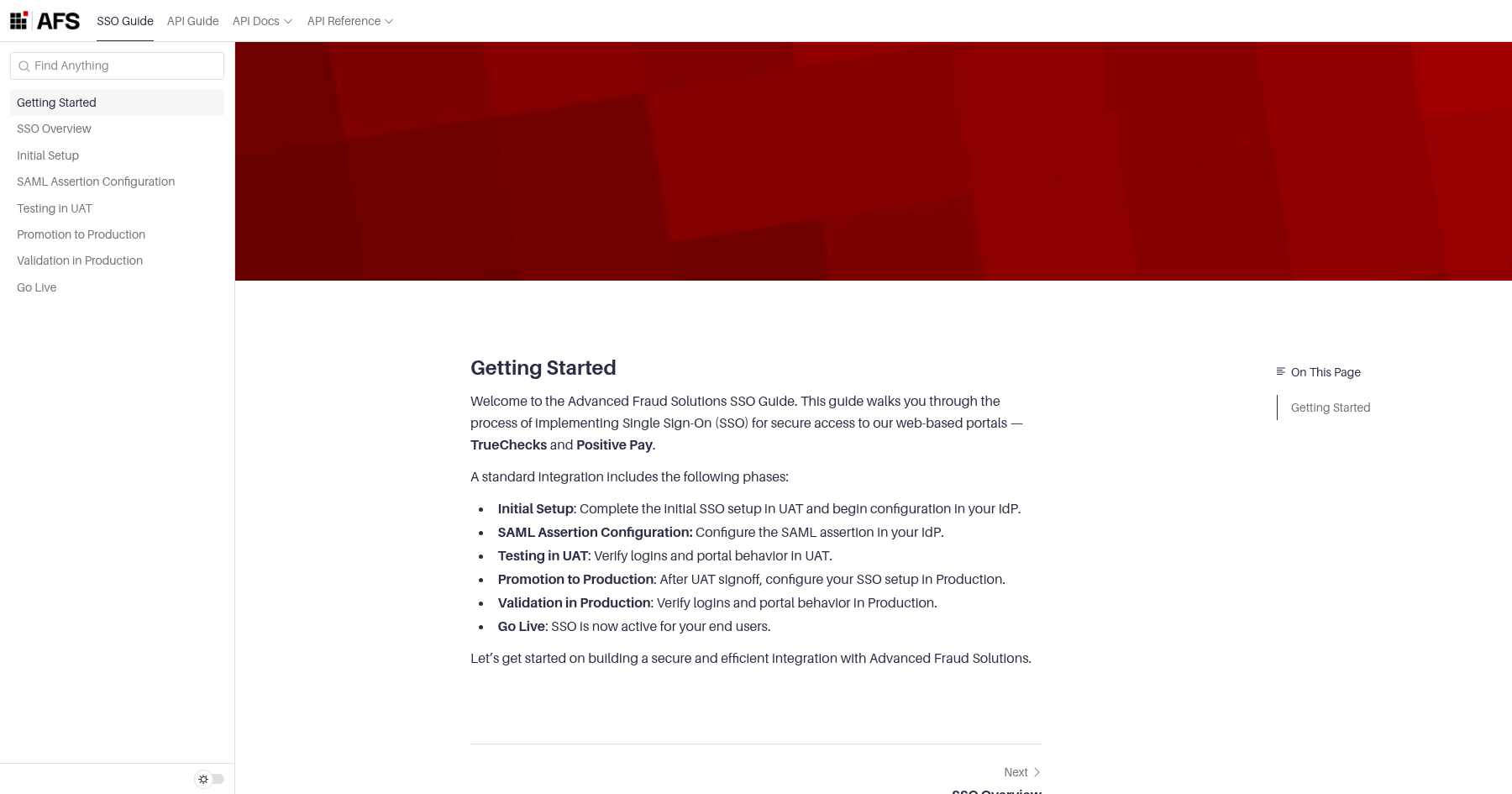 Getting Started | SSO Guide