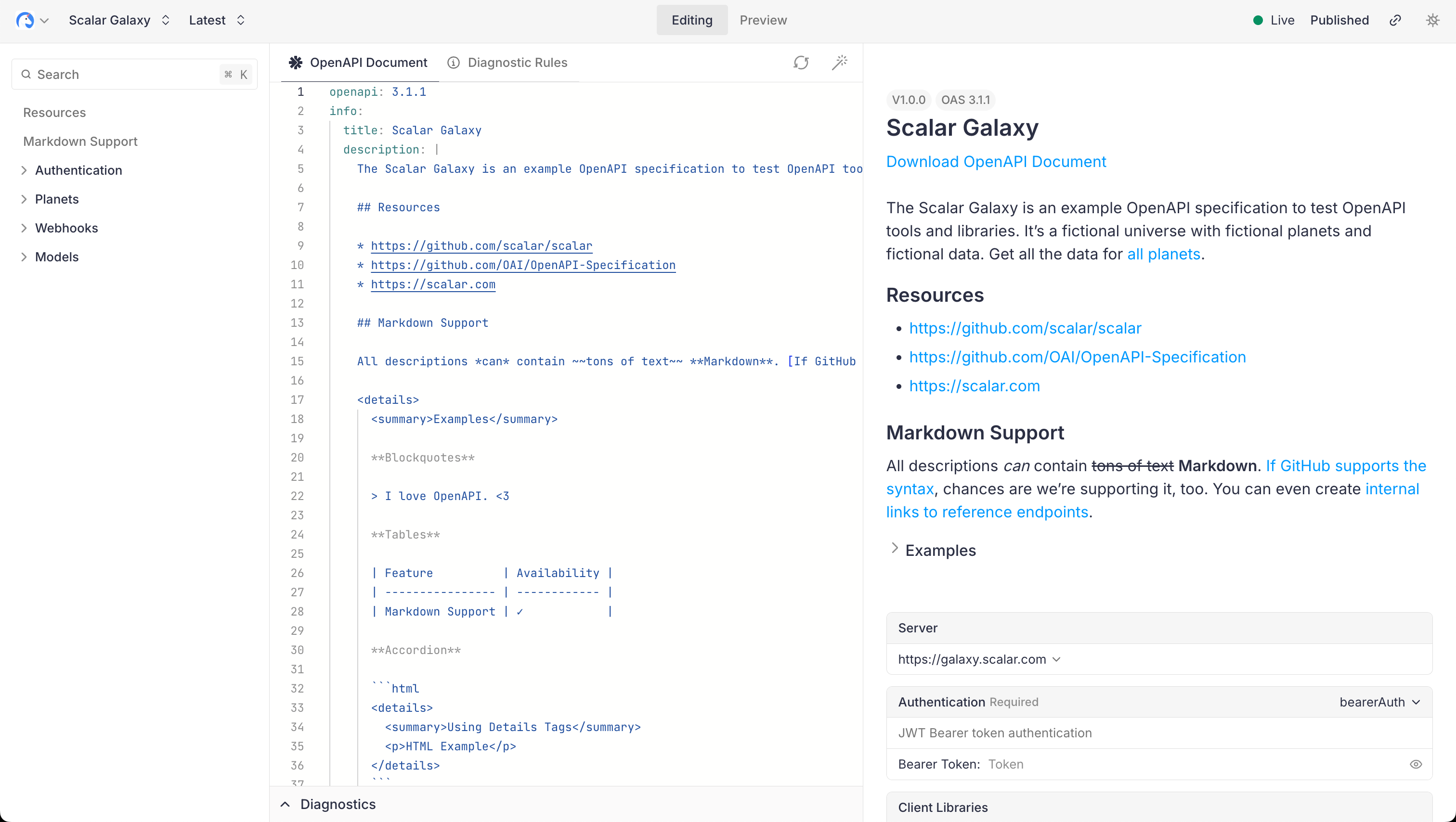 Scalar Document Editor