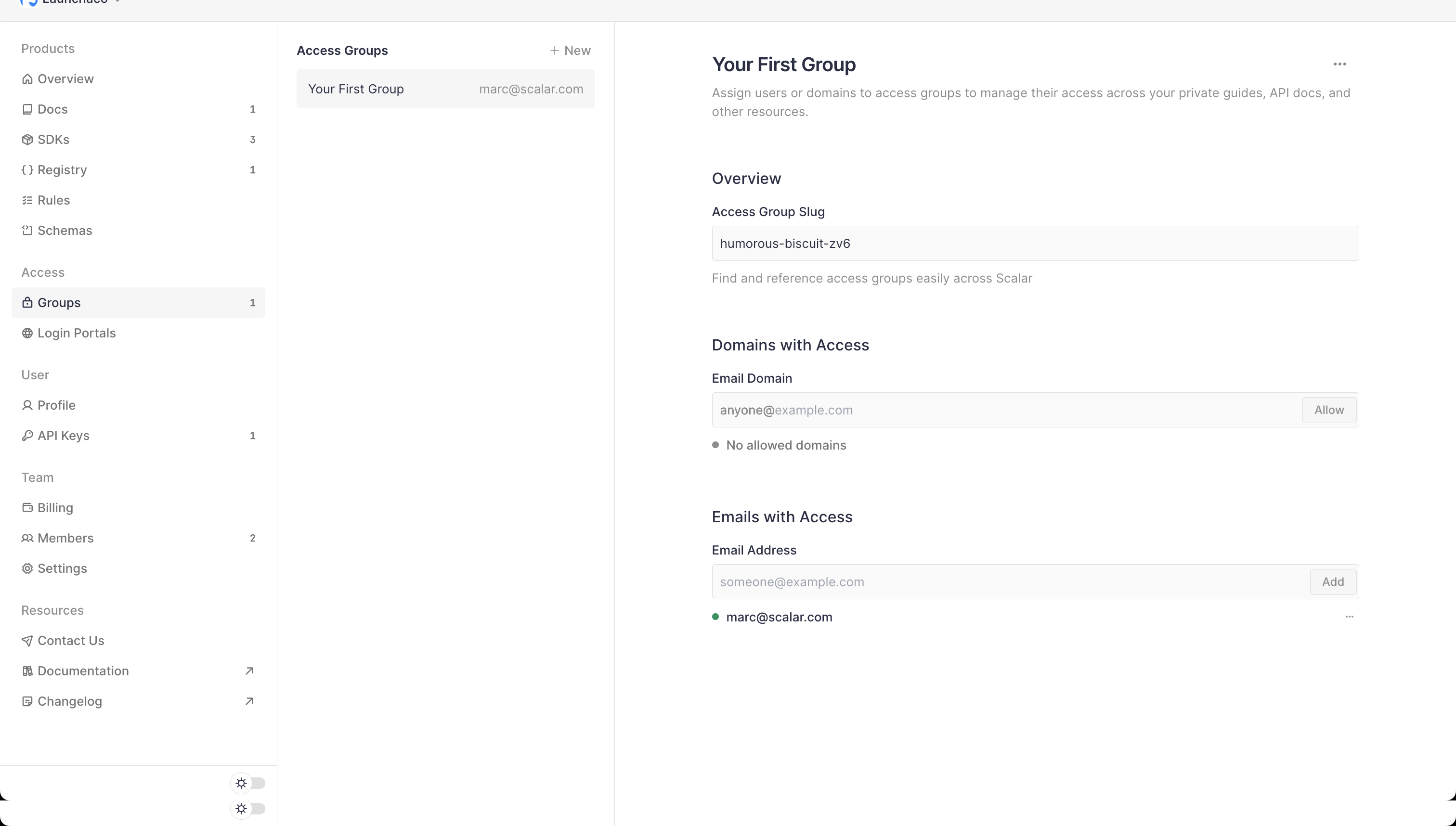 Scalar Add Email Access