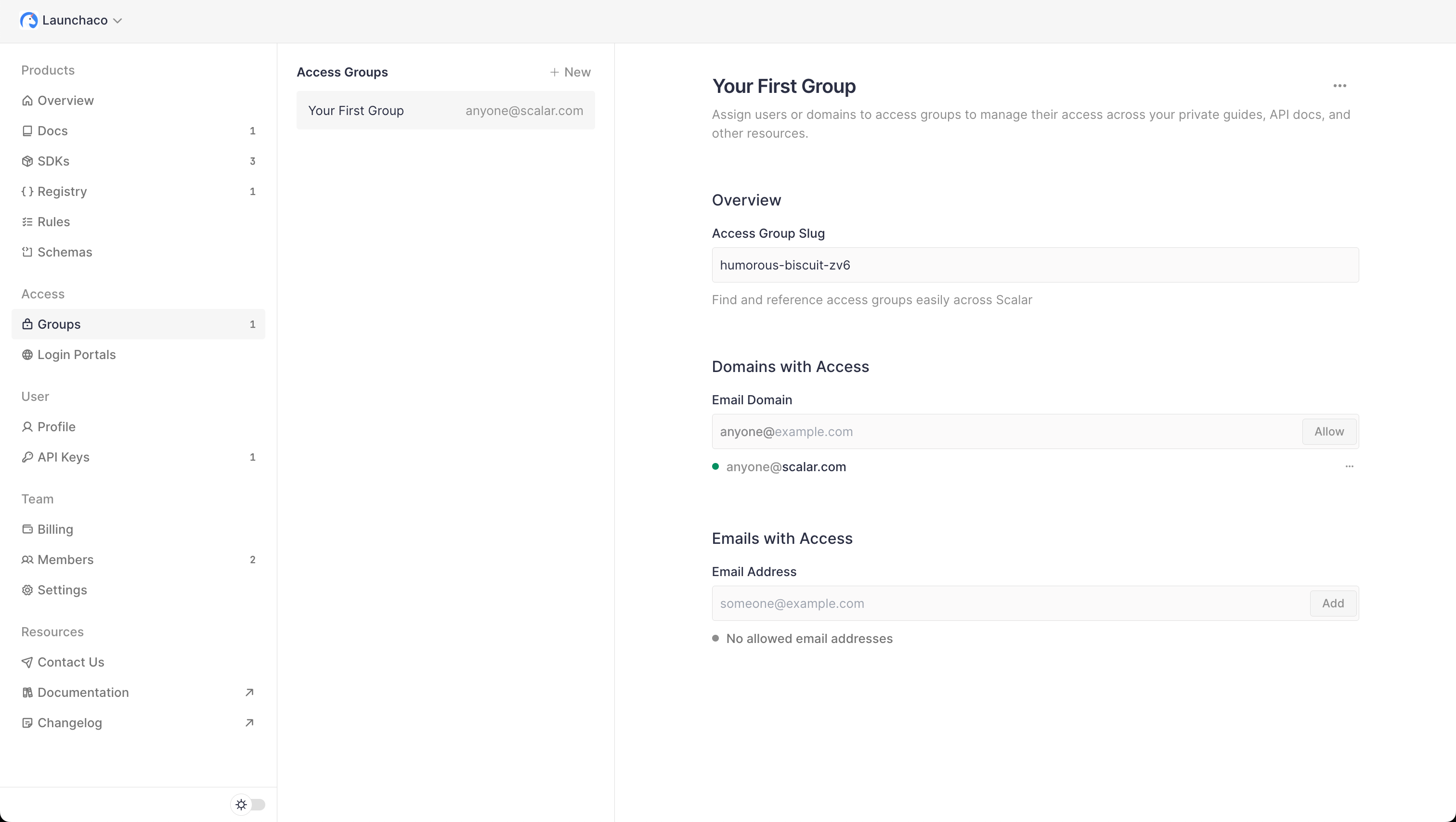 Scalar Add Domain Access