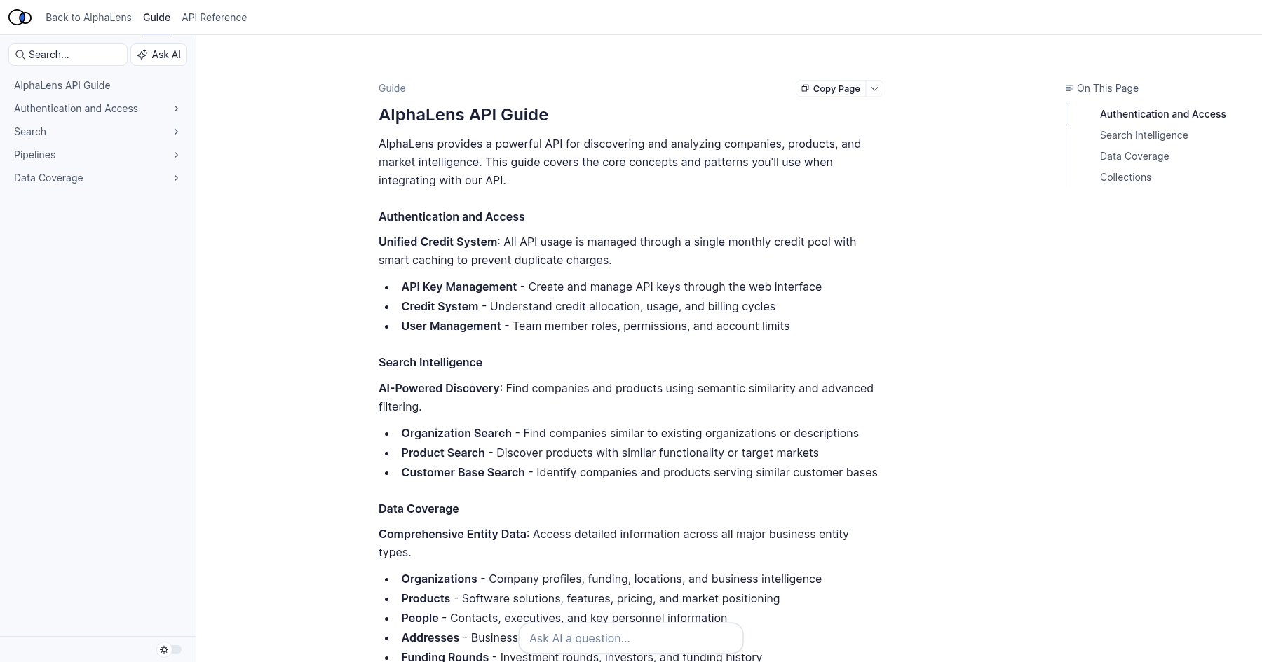 AlphaLens API Guide